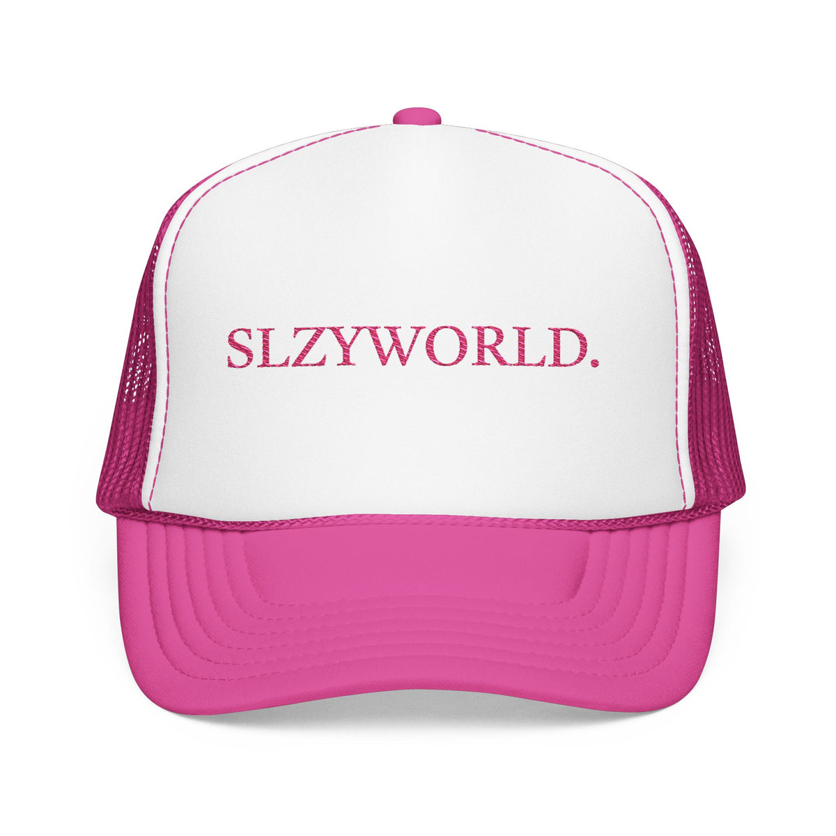 Foam Trucker Hat - Baby Pink/ Hot Pink
