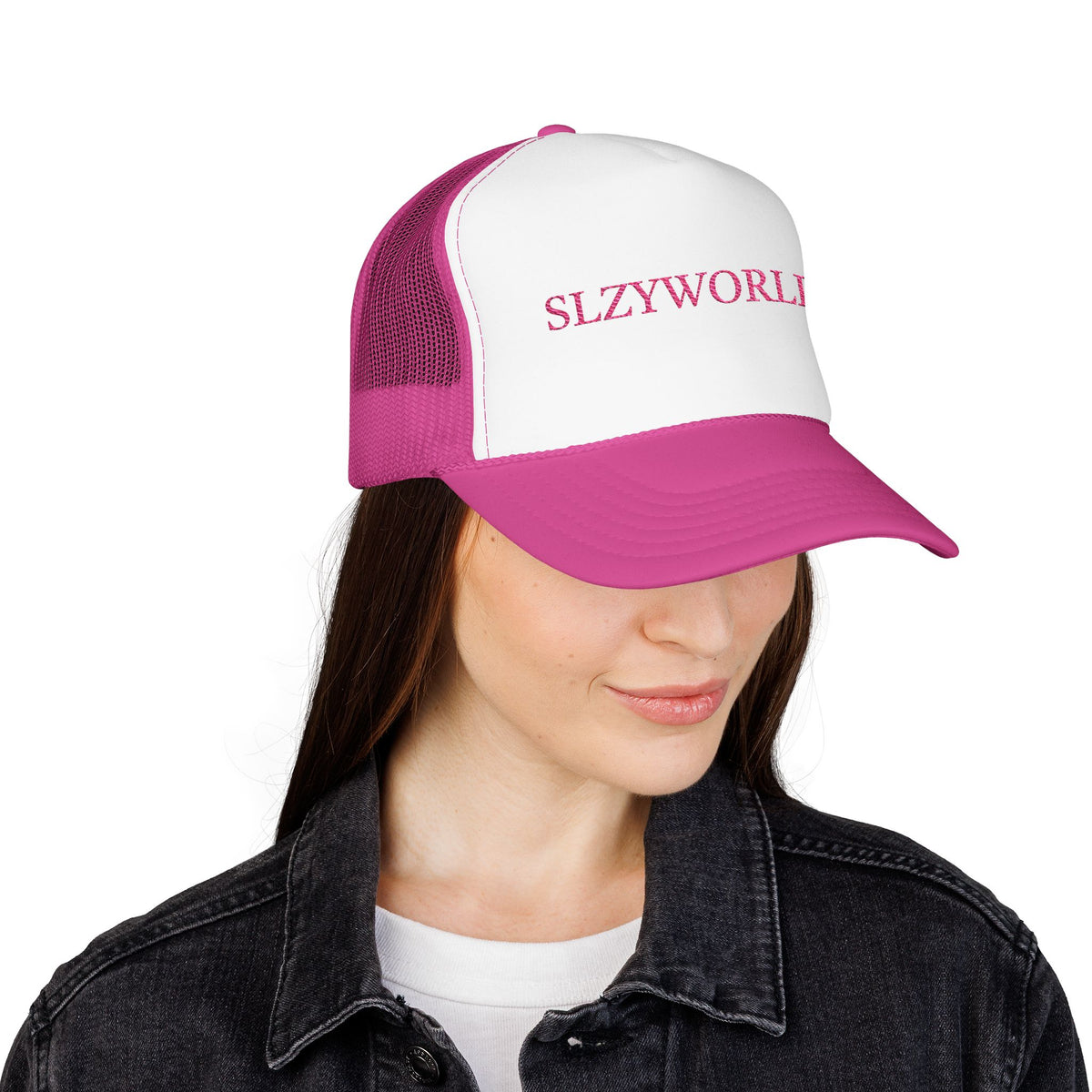 Foam Trucker Hat - Baby Pink/ Hot Pink